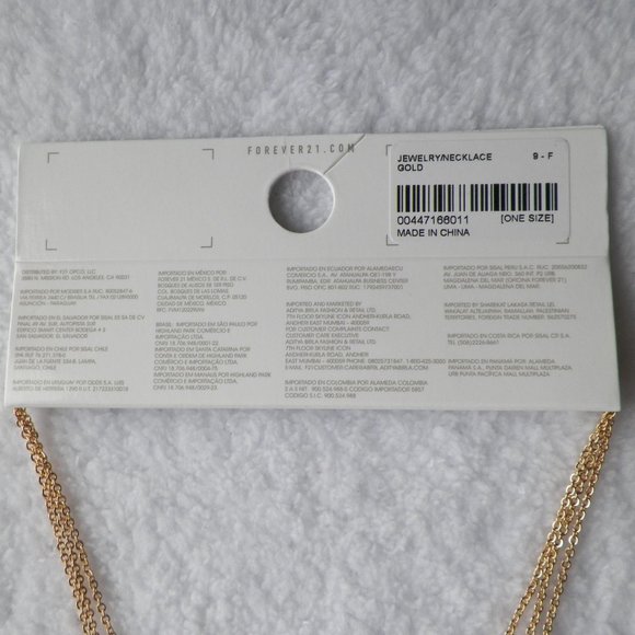 NWT Gold Spiritual Protection Multi-Layer Necklace Cross Crucifix Eye Forever 21 - Picture 6 of 6